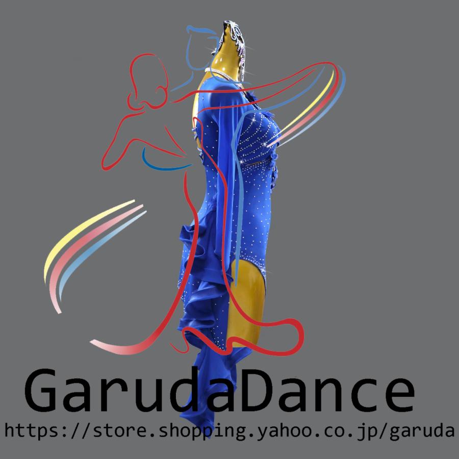 Garuda SHOP　レディース社交ダンス衣装　サイズ調整対応　ラテン練習競技レッスンウエア　パーティーダンス発表会ワンピース お得セット品　品番11263_2
