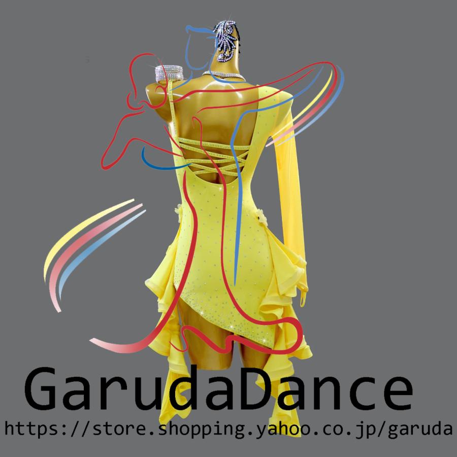 Garuda SHOP　レディース社交ダンス衣装　サイズ調整対応　ラテン練習競技レッスンウエア　パーティーダンス発表会ワンピース お得セット品　品番11263_6