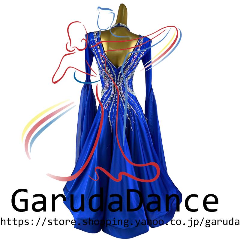 Garuda SHOP　レディース社交ダンス衣装　競技ドレスモダンドレス高級ドレス　発表会用演出服　 高級服　セミオーダー可　スタンダードドレス　品番11281_1