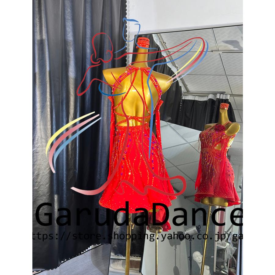 Garuda SHOP 社交ダンス高級衣装 セミオーダードレス ラテン競技高級
