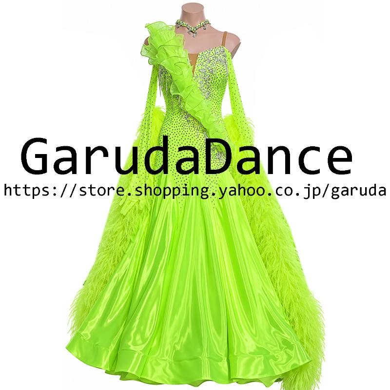 Garuda SHOP レディース社交ダンス衣装 競技ドレスモダンドレス高級ドレス 発表会用演出服 高級服 セミオーダー可 スタンダードドレス ...
