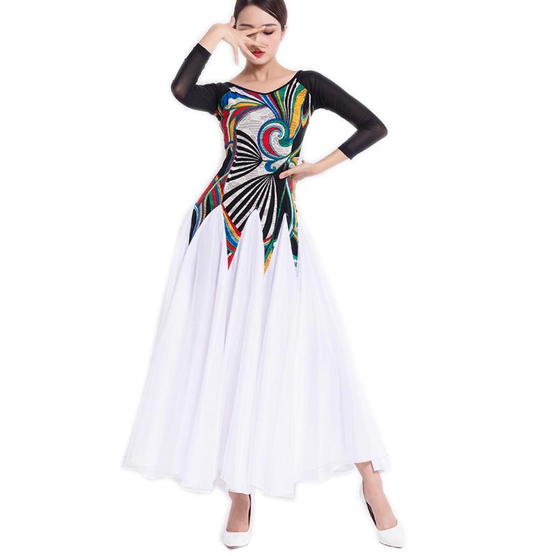 Garuda Shop 社交ダンス衣装 レディースダンスレッスン服 練習モダンワンピース ワルツドレス モダン2色 品番1433 1433 Garuda Shop 通販 Yahoo ショッピング