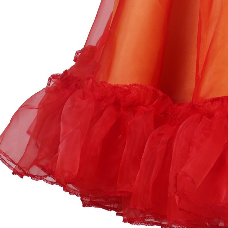 社交ダンスドレス　レッド　M~Lサイズ Garuda SHOP レディース社交ダンス衣装ダンスドレス モダン競技