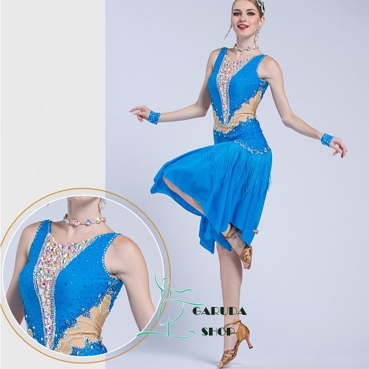 Garuda SHOP レディース社交ダンス衣装 競技ドレス ラテンドレス 高級 