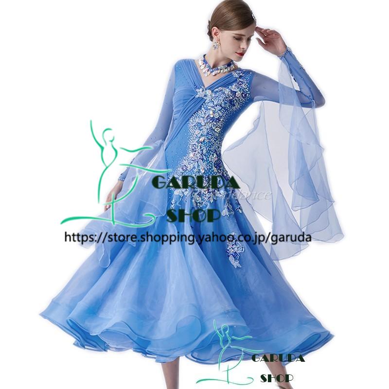 返品交換不可 Garuda SHOP レディース社交ダンス衣装 競技ドレス ワルツドレス高級品 発表