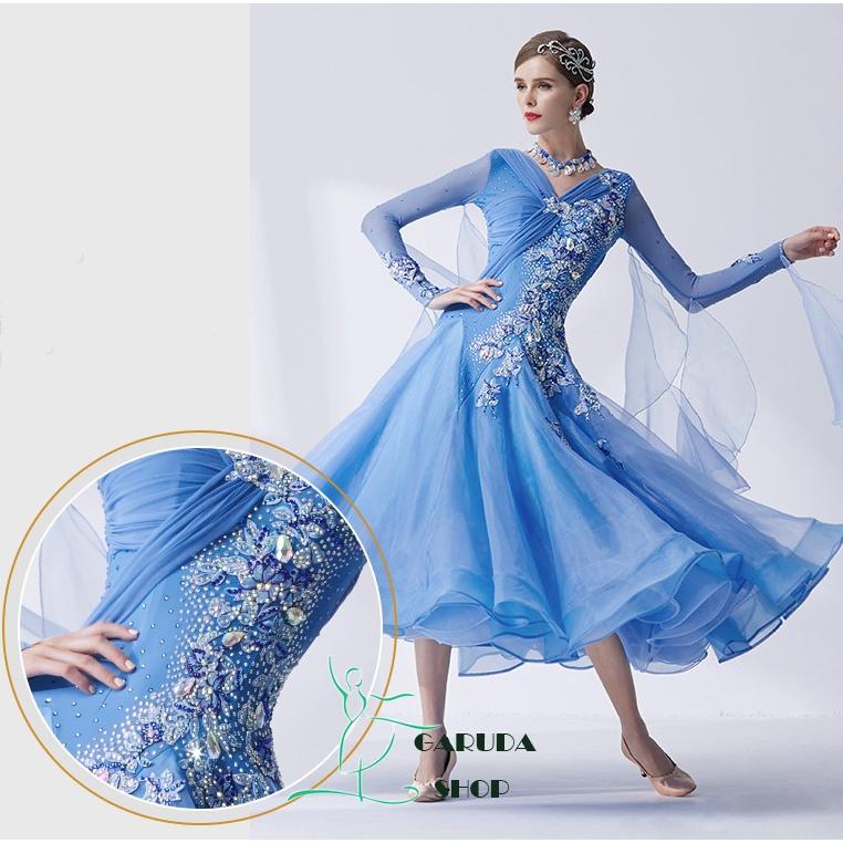 Garuda SHOP レディース社交ダンス衣装 競技ドレス ワルツドレス高級品