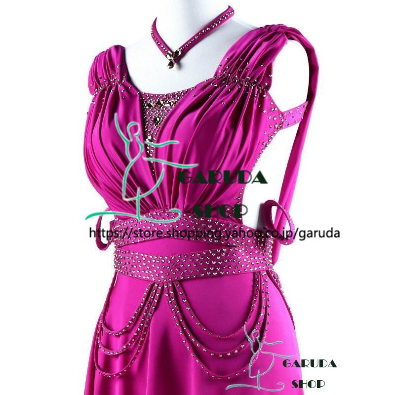 Garuda SHOP　レディース社交ダンス衣装　競技ドレス　ラテンドレス　高級品　発表会用演出服パーティードレス　サイズ調整可 品番2355_1