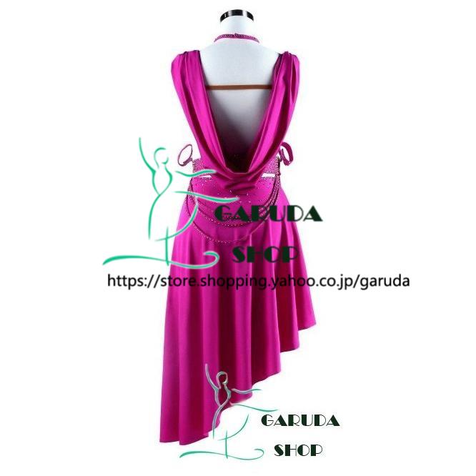 Garuda SHOP　レディース社交ダンス衣装　競技ドレス　ラテンドレス　高級品　発表会用演出服パーティードレス　サイズ調整可 品番2355_3