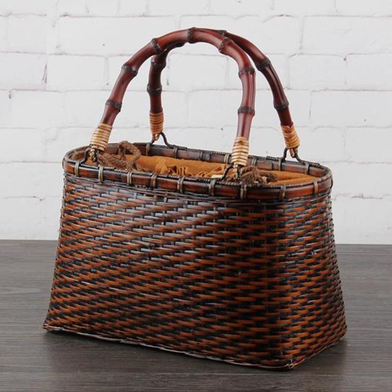 Garuda雑貨 ナチュラル手作りかごバッグ 手編みバック 自然素材バスケット 竹かご 収納箱 買い物カゴ 品番2802 2802 Garuda Shop 通販 Yahoo ショッピング