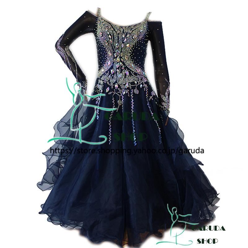 注目ブランド Garuda Shop レディース社交ダンス衣装 競技ドレス ワルツドレス高級品 発表会用演出服パーティードレスワンピース セミオーダー可 品番3560 高質で安価 Www Ladislexia Net