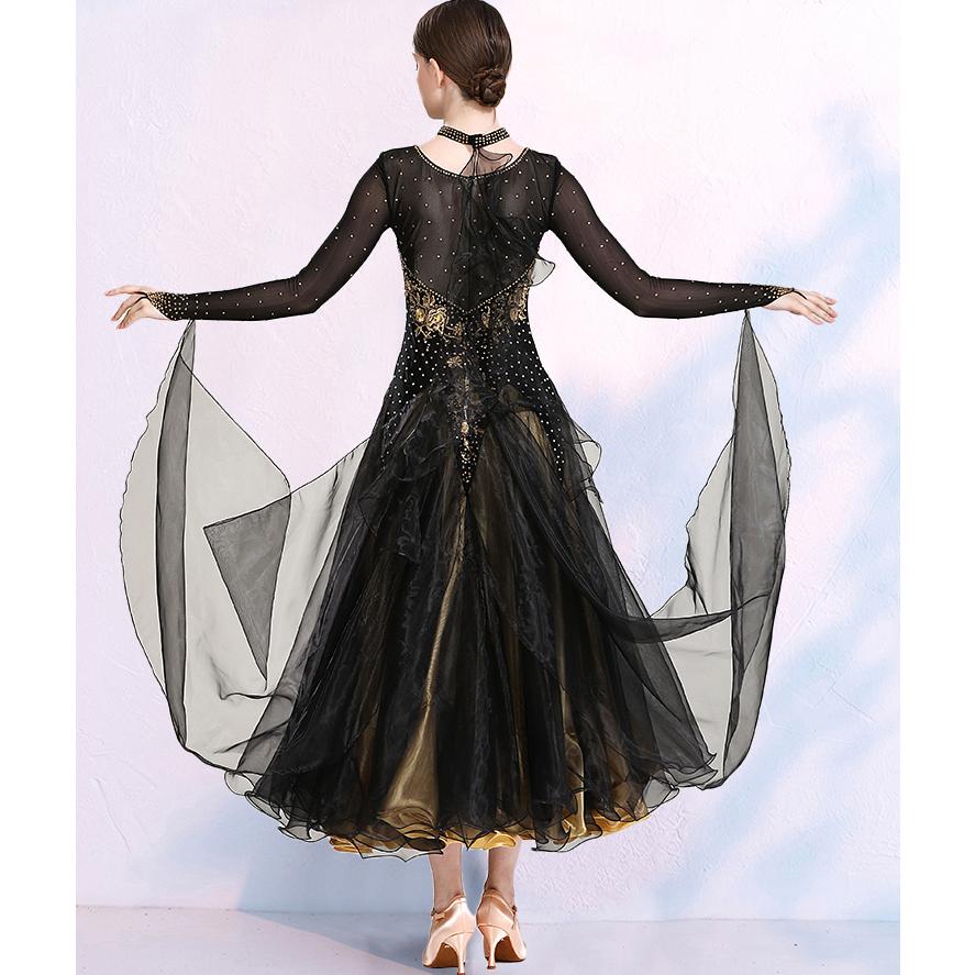 Garuda SHOP　社交ダンス衣装レディースモダンドレス　発表会ドレス　モダン競技試合ワンピース　サイズ調整対応　豪華新作2色ダンスドレス　品番3949 |  | 02