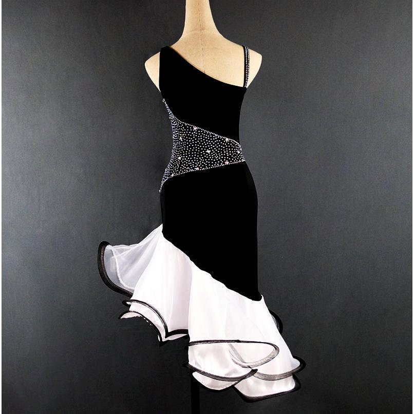 Garuda SHOP　レディース社交ダンス衣装　サイズ調整対応　ラテン練習競技レッスンウエア　 ライトストーン飾り　品番3985 |  | 01