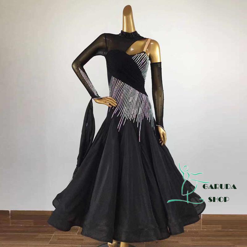 Garuda SHOP　レディース社交ダンスドレス　モダン競技ドレス　ワルツドレス高級品　発表会用高品質ドレス　セミオーダー可  ライトストーン飾り　品番4118 |  | 02