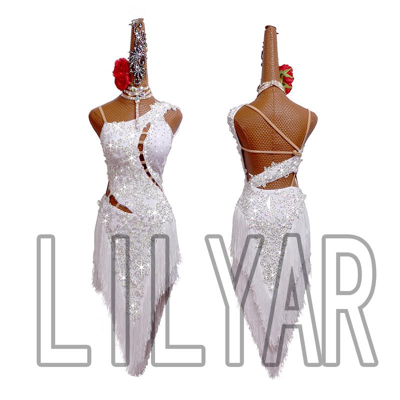 Garuda SHOP　レディース社交ダンス衣装　サイズ調整対応　ラテン練習競技レッスンウエア　パーティーダンス発表会ワンピース  品番4244 |  | 01