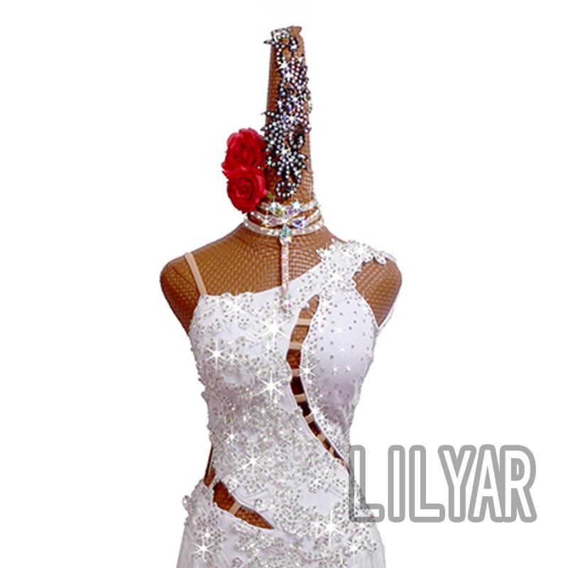 Garuda SHOP　レディース社交ダンス衣装　サイズ調整対応　ラテン練習競技レッスンウエア　パーティーダンス発表会ワンピース  品番4244 |  | 04