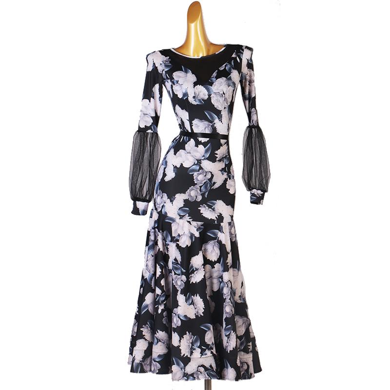 Garuda SHOP レディース社交ダンス衣装 ダンスドレス サイズ調整可能