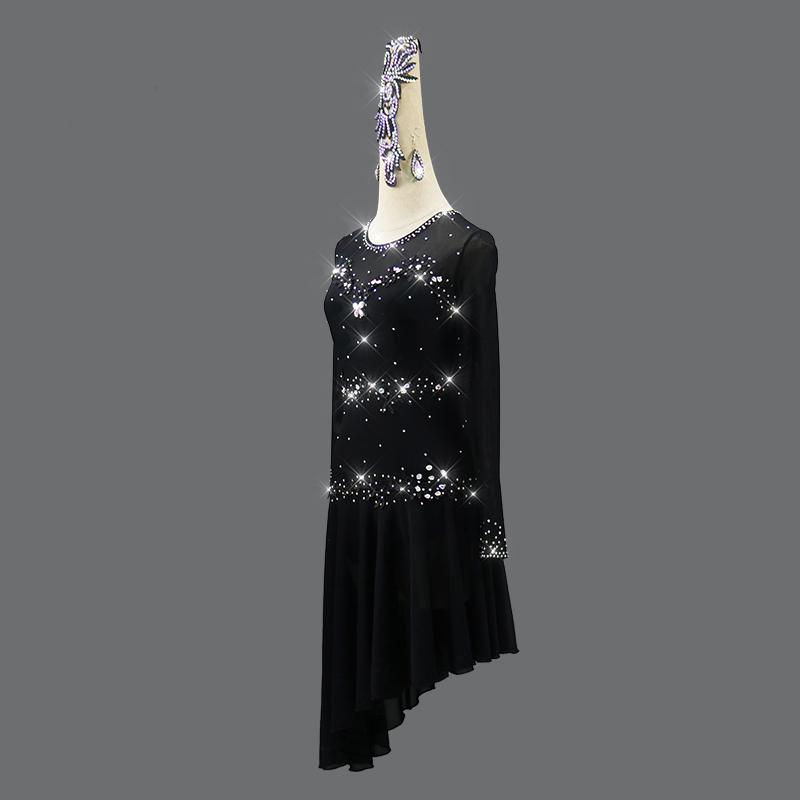セールの通販 Garuda SHOP　レディース社交ダンス衣装　サイズ調整対応　ラテン練習競技レッスンウエア　 セット品　ライトストーン飾り　品番4627