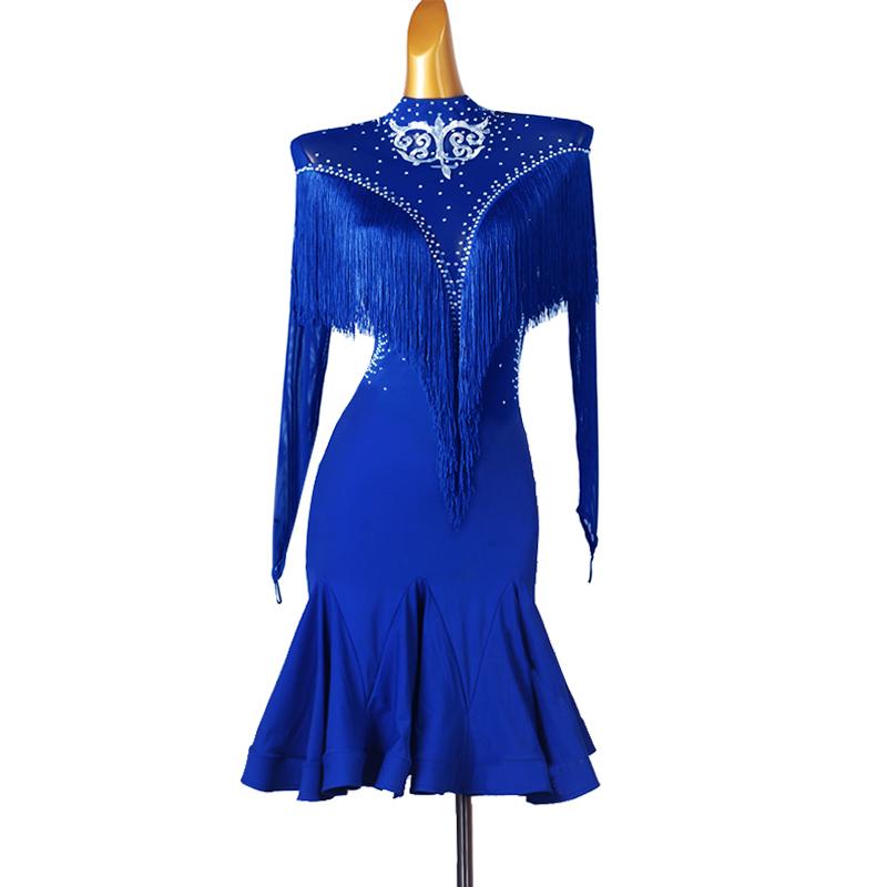Garuda SHOP　レディース社交ダンス衣装　サイズ調整可　ラテン練習競技レッスンウエア　パーティーダンス発表会ワンピース 　品番4668