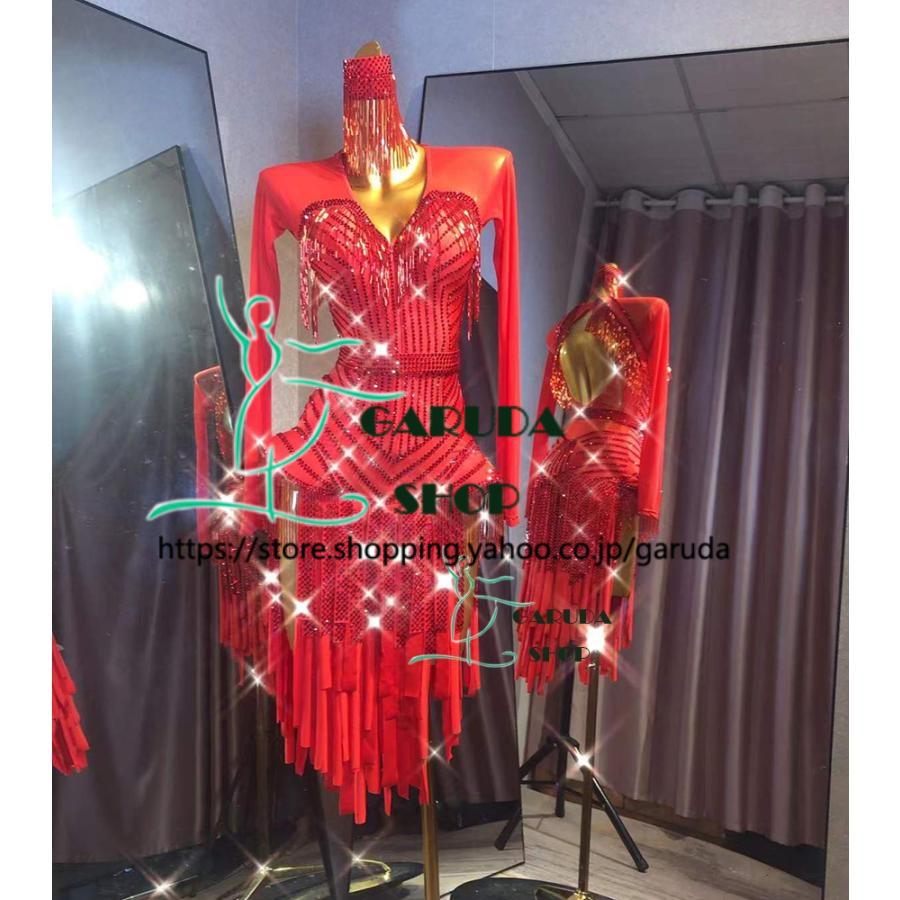 Garuda SHOP レディース社交ダンス衣装 競技ドレス ラテンドレス 高級