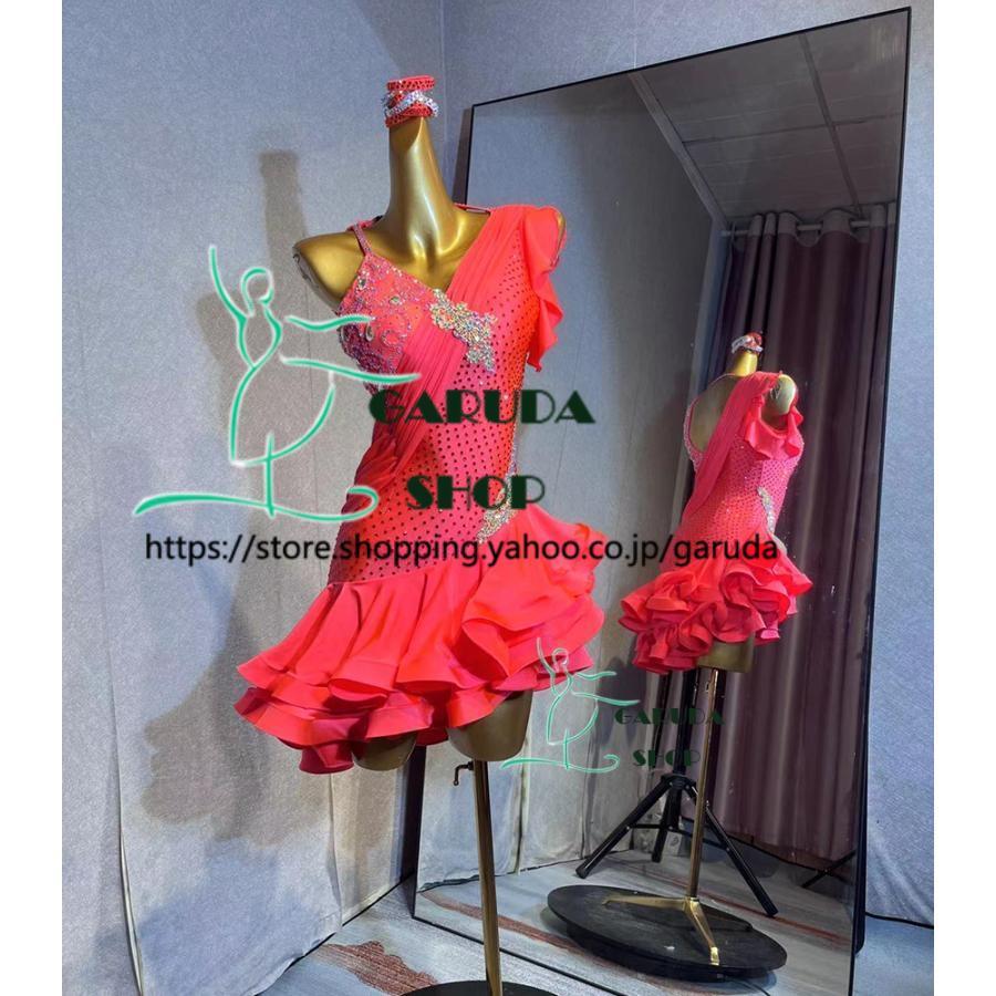 Garuda SHOP　レディース社交ダンス衣装　競技ドレス　ラテンドレス　高級品　発表会用演出服 　サイズ調整可  ライトストーン飾り　2色　品番5147 |  | 02