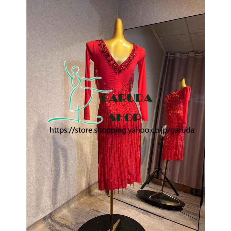 Garuda SHOP レディース社交ダンス衣装 競技ドレス ラテンドレス 高級