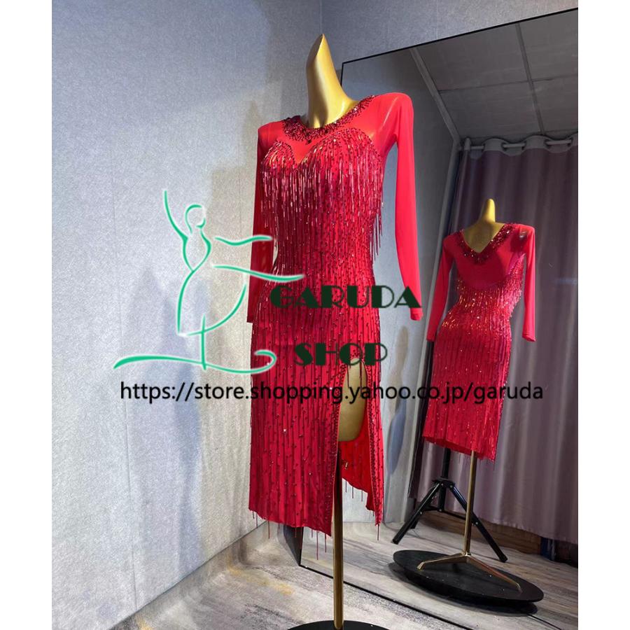Garuda SHOP レディース社交ダンス衣装 競技ドレス ラテンドレス 高級