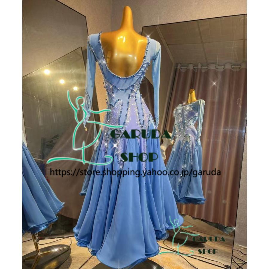 Garuda SHOP レディース社交ダンス衣装 競技ドレス ワルツドレス高級品
