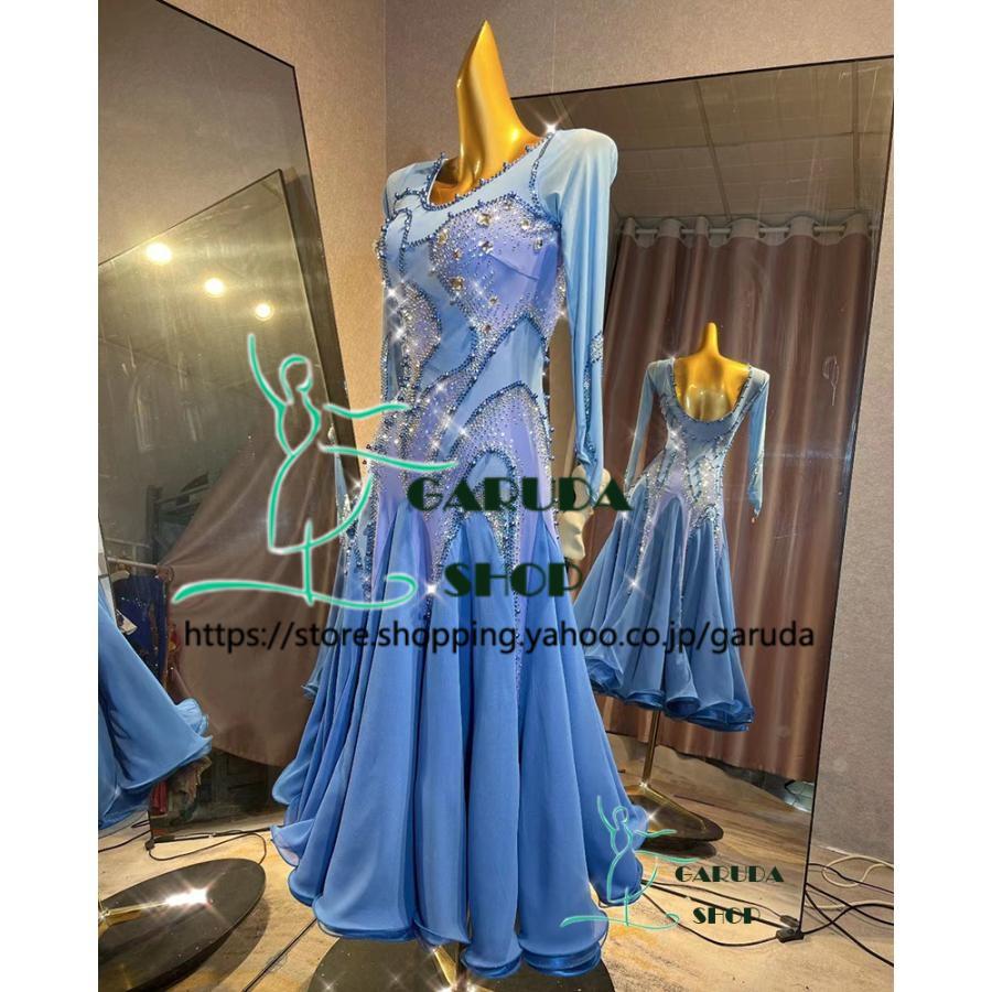 Garuda SHOP レディース社交ダンス衣装 競技ドレス ワルツドレス高級品