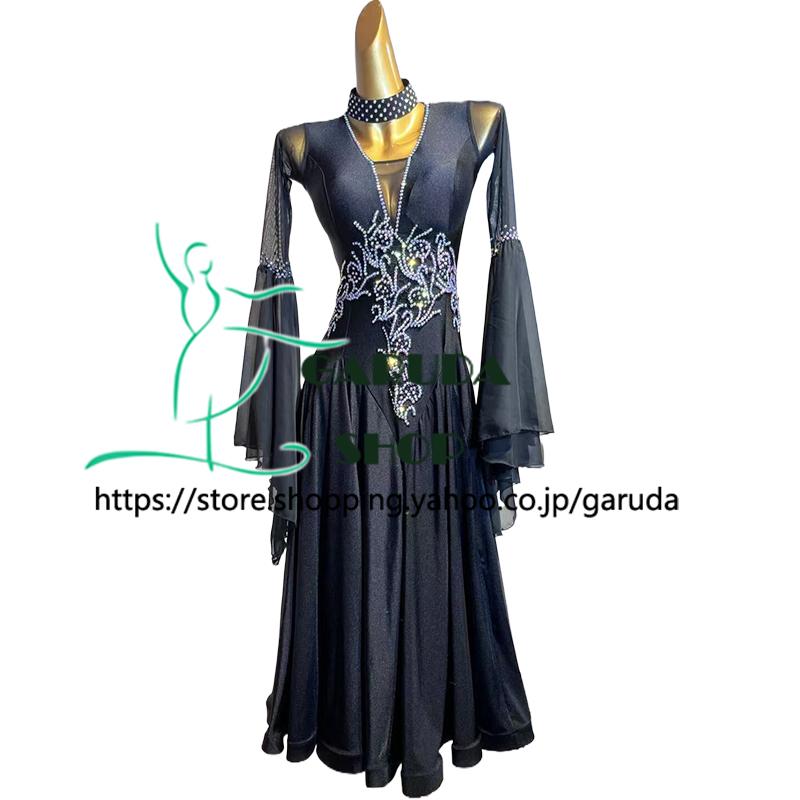 Garuda SHOP　レディース社交ダンス衣装　競技ドレス　新入荷新品　発表会用演出服パーティードレスワンピース　セミオーダー可　品番5380 | 
