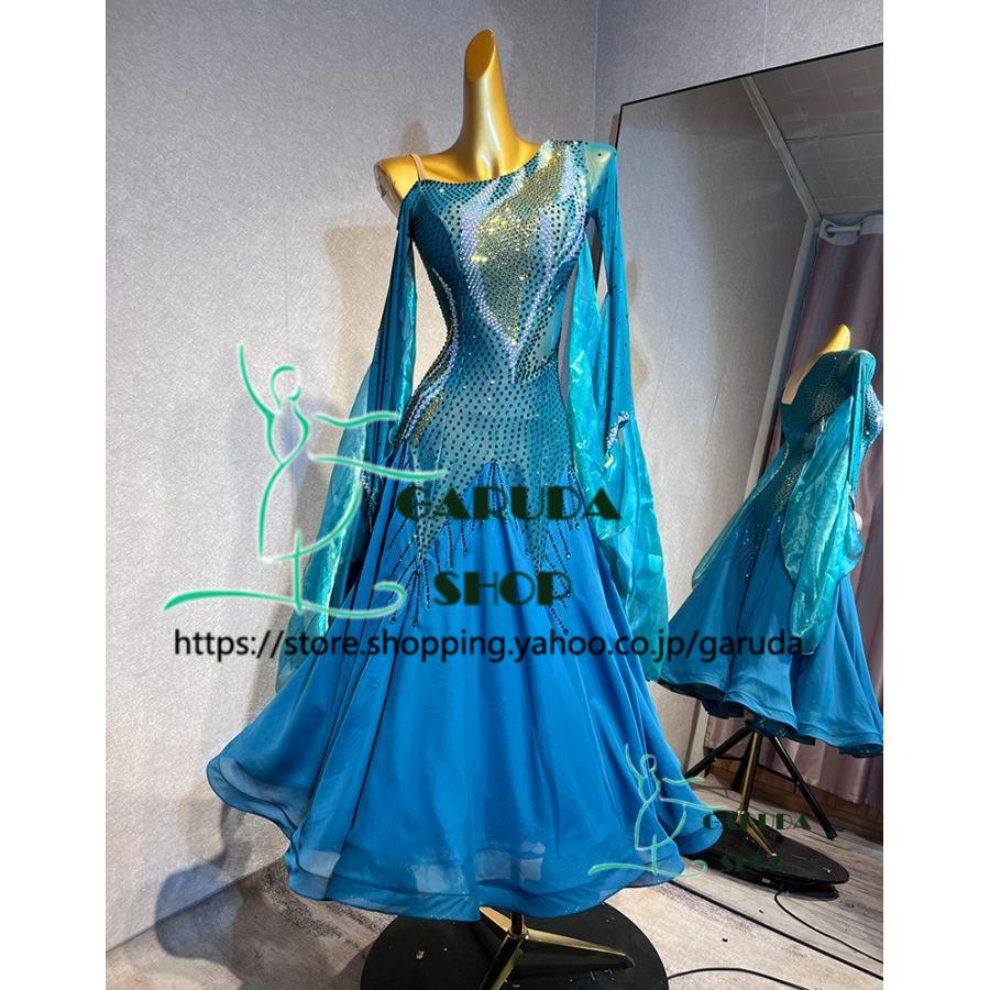 Garuda SHOP レディース社交ダンス衣装 競技ドレス ワルツドレス高級品