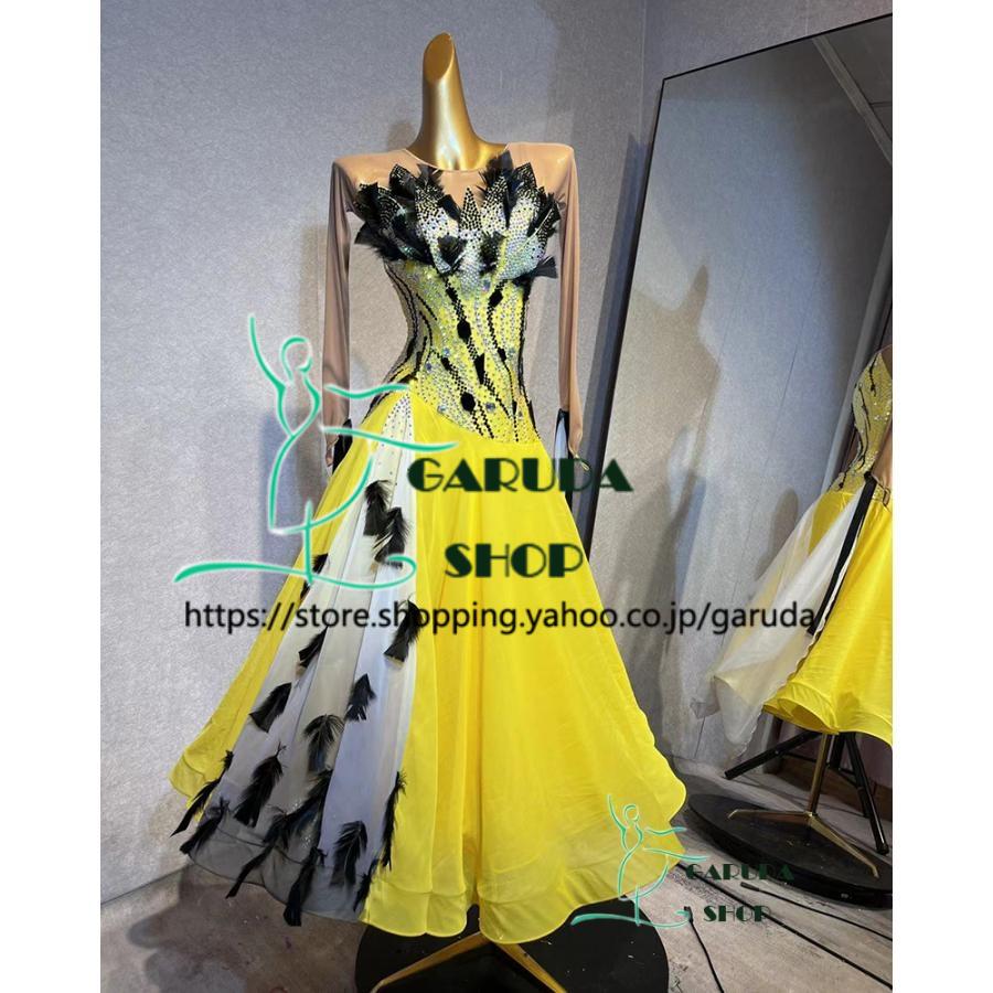 Garuda SHOP　レディース社交ダンス衣装　競技ドレス　ワルツドレス高級品　発表会用演出服パーティードレスワンピース　セミオーダー可　品番5455_2