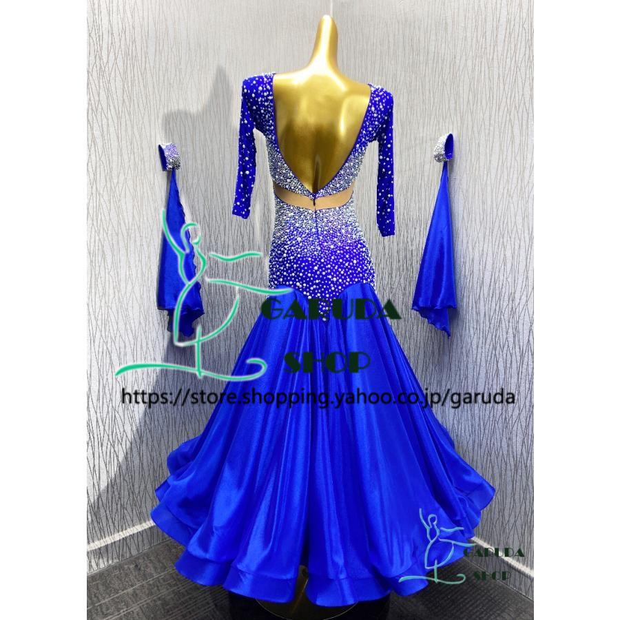 Garuda SHOP　レディース社交ダンス衣装　競技ドレス　ワルツドレス高級品　発表会用演出服パーティードレスワンピース　セミオーダー可　品番5538_1