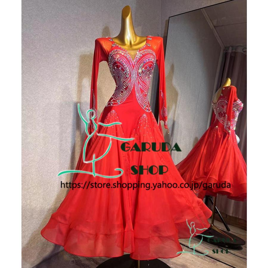 Garuda SHOP レディース社交ダンス衣装 競技ドレス ワルツドレス高級品