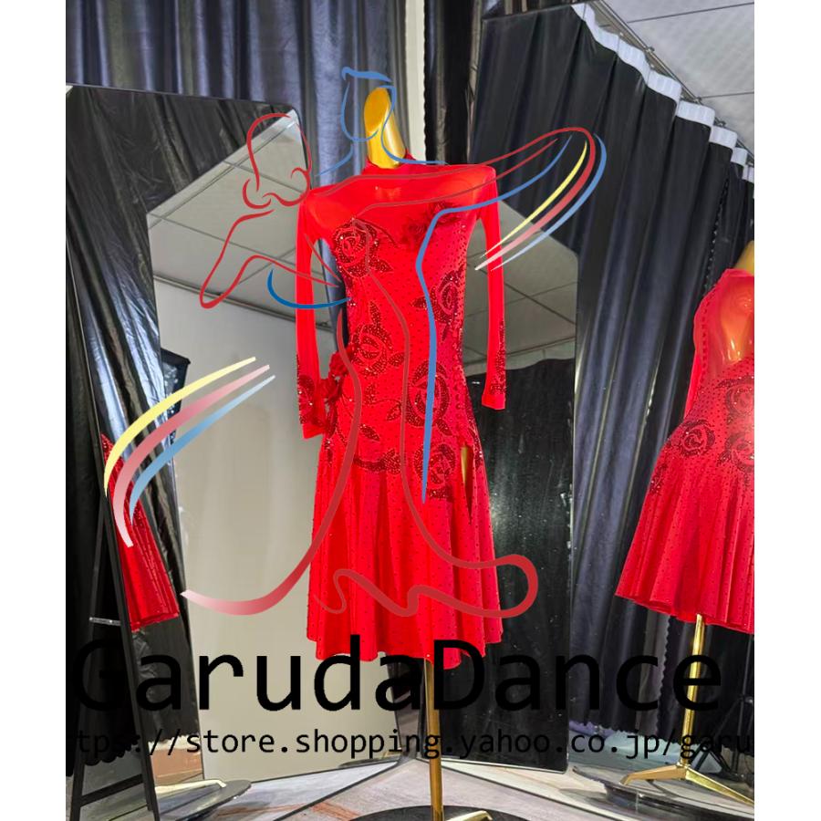 Garuda SHOP レディース社交ダンス衣装 競技ドレス ラテンドレス 高級