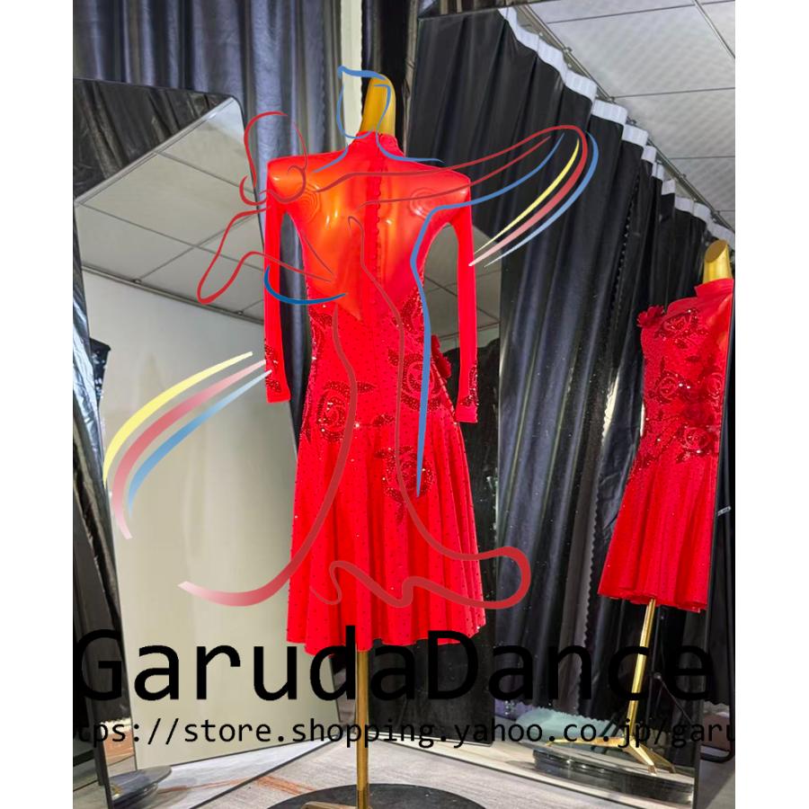 Garuda SHOP レディース社交ダンス衣装 競技ドレス ラテンドレス 高級