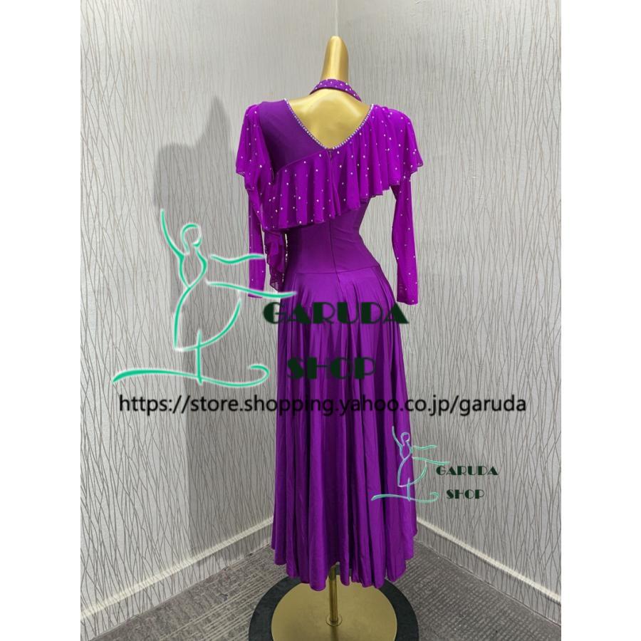 Garuda SHOP　レディース社交ダンス衣装　競技ドレス　新入荷新品　発表会用演出服パーティードレスワンピース　セミオーダー可　品番5802_1