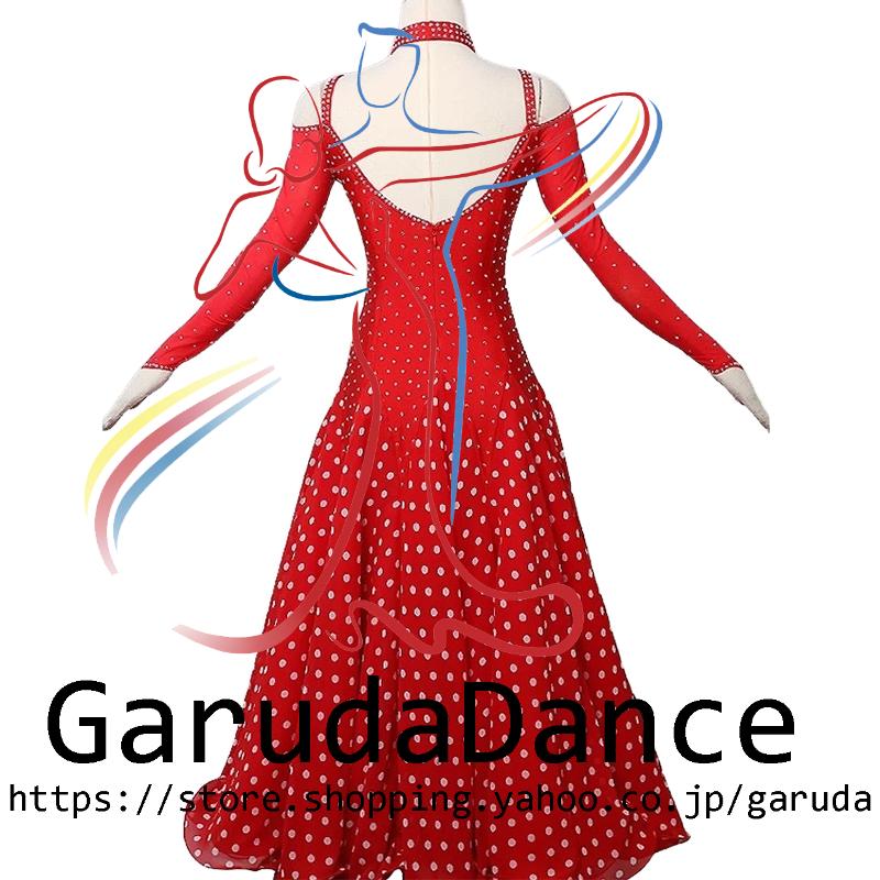 Garuda SHOP レディース社交ダンス衣装 競技ドレス ワルツドレス高級品