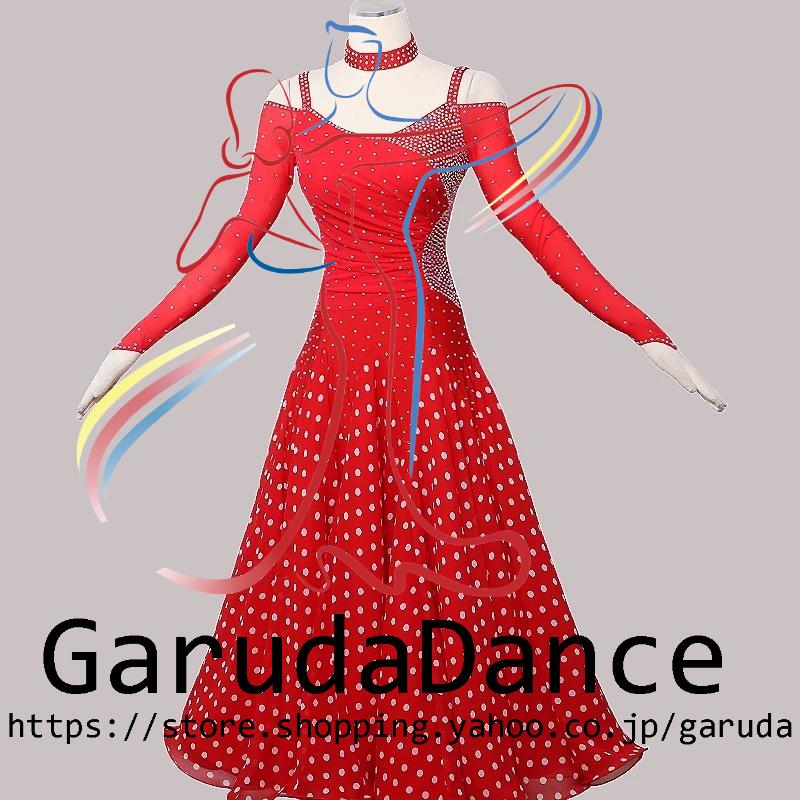 Garuda SHOP レディース社交ダンス衣装 競技ドレス ワルツドレス高級品