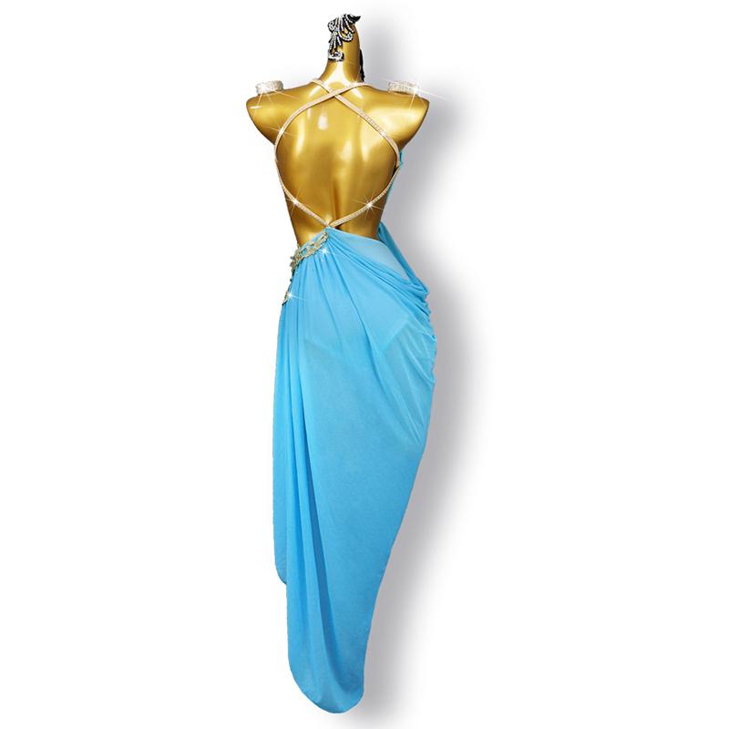 Garuda SHOP　レディース社交ダンス衣装　サイズ調整対応　ラテン練習競技レッスンウエア　パーティーダンス発表会ワンピース セット品　品番5907 |  | 03