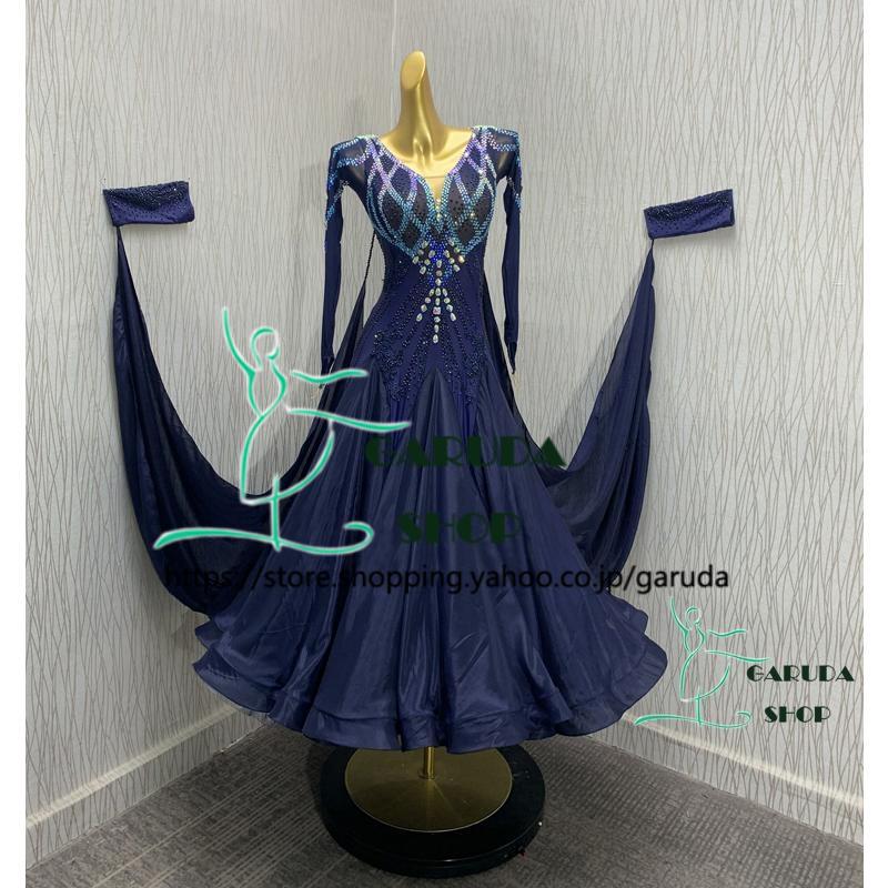 Garuda SHOP レディース社交ダンス衣装 競技ドレス ワルツドレス高級品