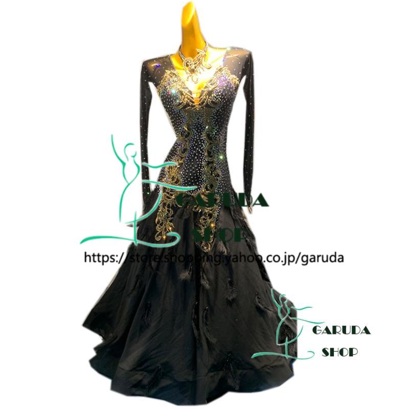 Garuda SHOP　レディース社交ダンス衣装　競技ドレス　ワルツドレス高級品　発表会用演出服パーティードレスワンピース　セミオーダー可　品番6036 | 