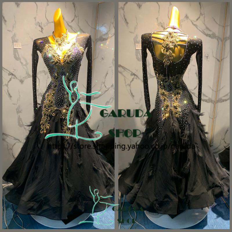 Garuda SHOP　レディース社交ダンス衣装　競技ドレス　ワルツドレス高級品　発表会用演出服パーティードレスワンピース　セミオーダー可　品番6036 |  | 01