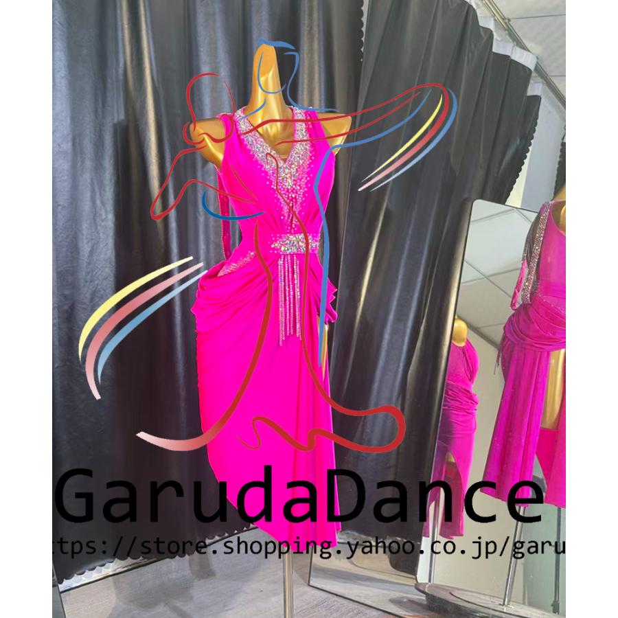Garuda SHOP レディース社交ダンス衣装 競技ドレス ラテンドレス 高級