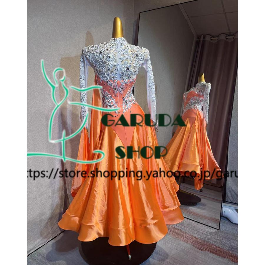 Garuda SHOP　レディース社交ダンス衣装　競技ドレス　ワルツドレス高級品　発表会用演出服パーティードレスワンピース　セミオーダー可　4色　品番6281 |  | 06