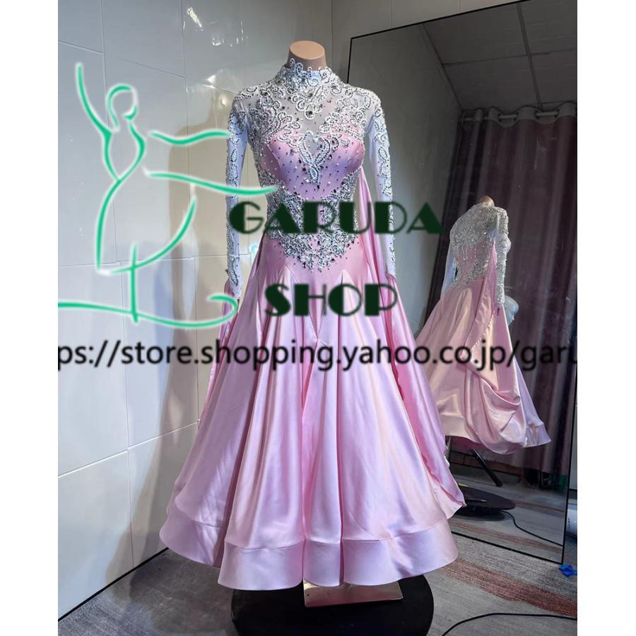 Garuda SHOP　レディース社交ダンス衣装　競技ドレス　ワルツドレス高級品　発表会用演出服パーティードレスワンピース　セミオーダー可　4色　品番6281 |  | 07