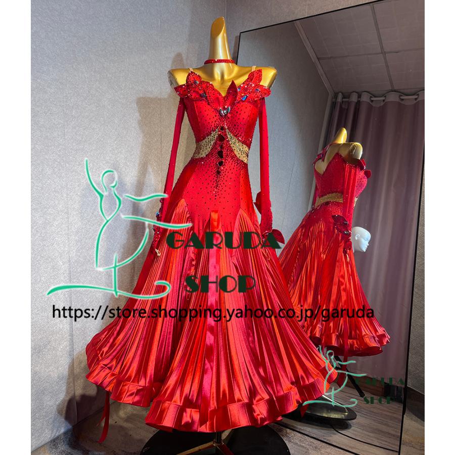 Garuda SHOP　レディース社交ダンス衣装　競技ドレス　ワルツドレス高級品　発表会用演出服パーティードレスワンピース　セミオーダー可　品番6286_2