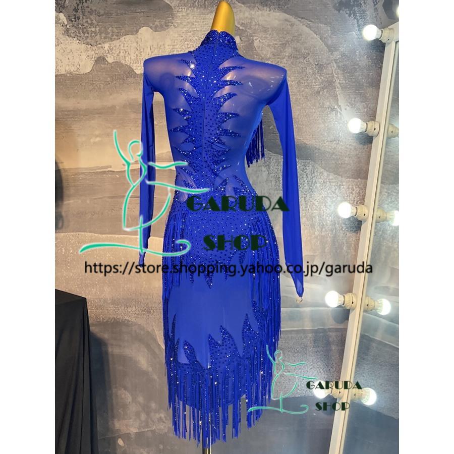 Garuda SHOP レディース社交ダンス衣装 競技ドレス ラテンドレス 高級品 発表会用演出服パーティードレス サイズ調整可 品番6355の画像