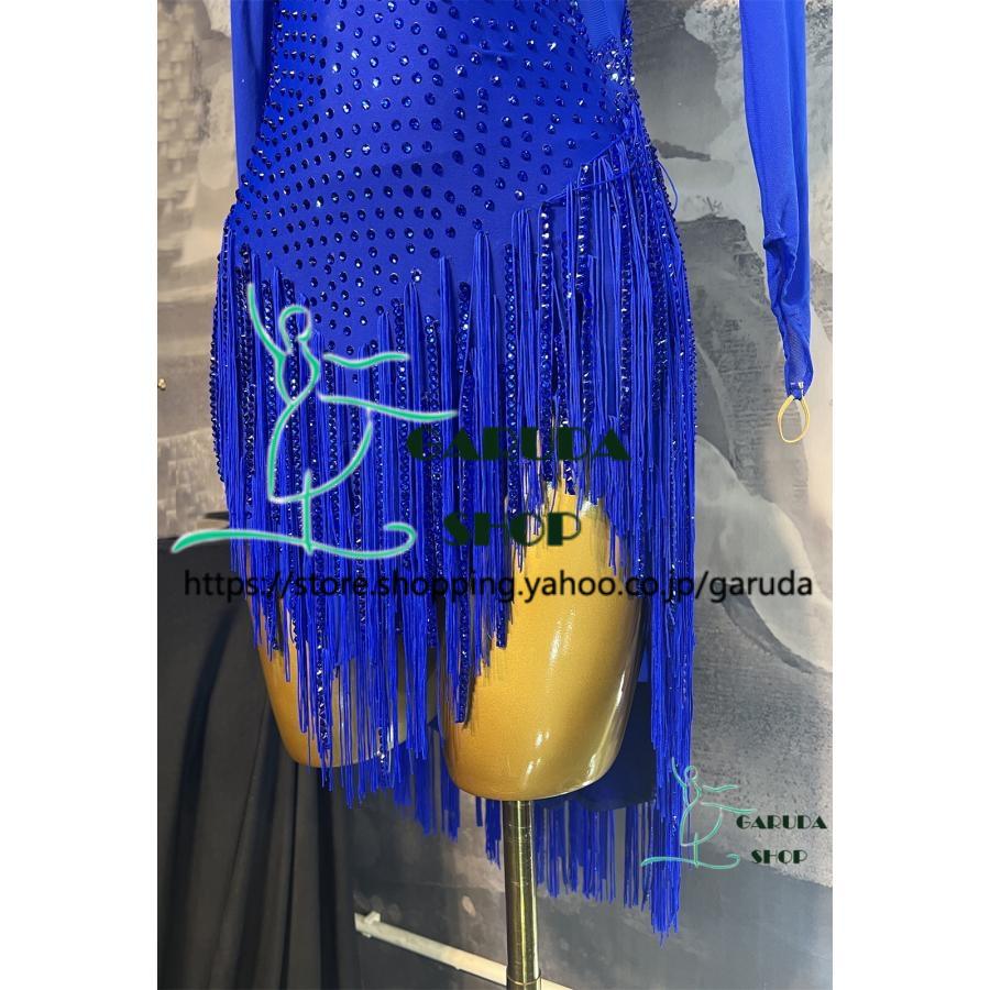 Garuda SHOP レディース社交ダンス衣装 競技ドレス ラテンドレス 高級品 発表会用演出服パーティードレス サイズ調整可 品番6355の画像