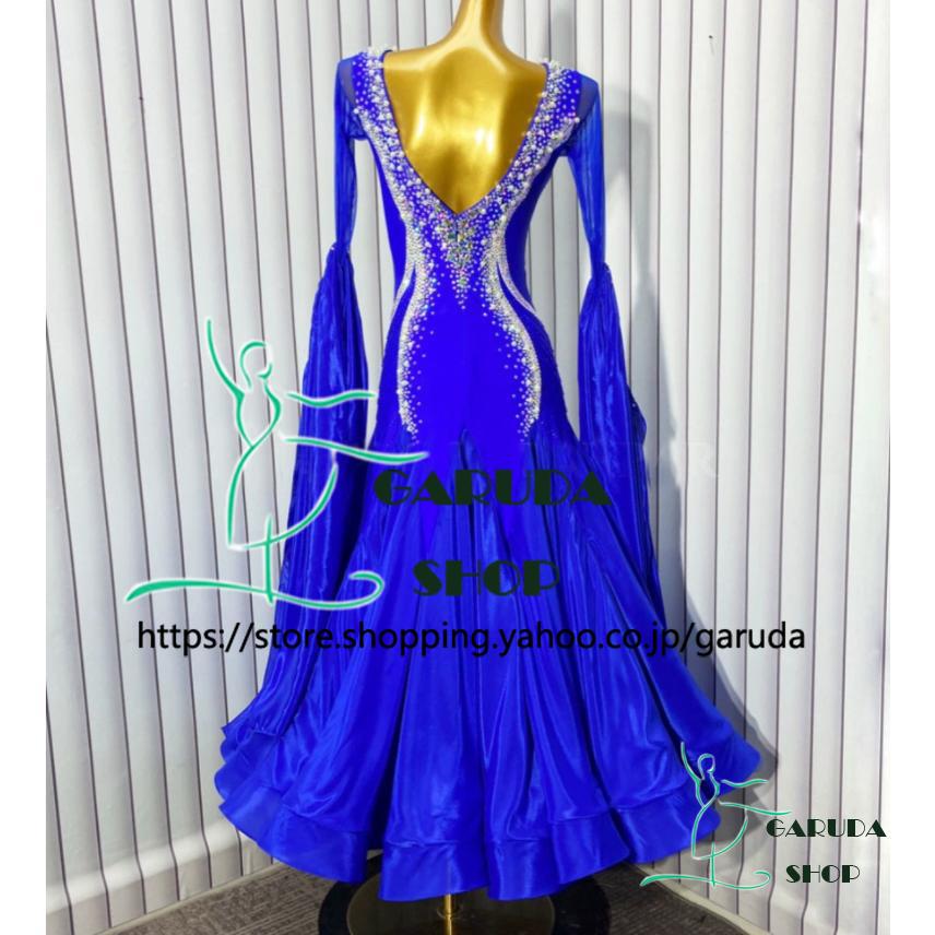 Garuda SHOP レディース社交ダンス衣装 競技ドレス ワルツドレス高級品