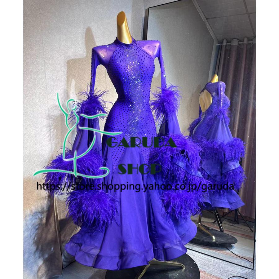 Garuda SHOP レディース社交ダンス衣装 競技ドレス ワルツドレス高級品